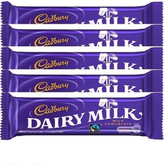 Dairy Milk 19 Gms ( QTY 5) ( WILL DELIVER WITH FLOWER OR CAKE ONLY )