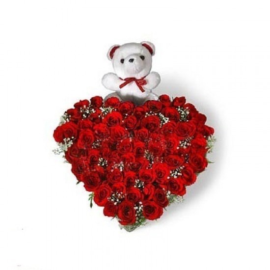 Roses With Soft Toy