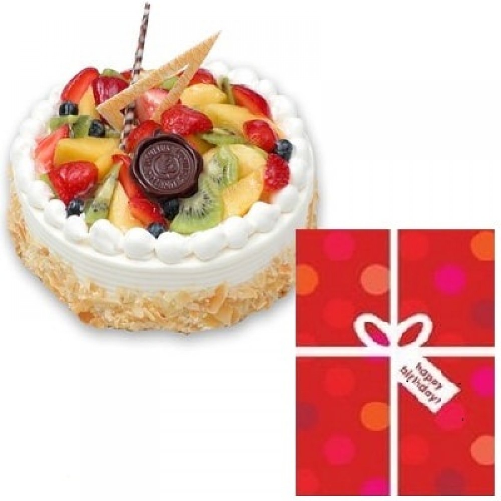 FRESH FRUIT CAKE DELIGHT & CARD