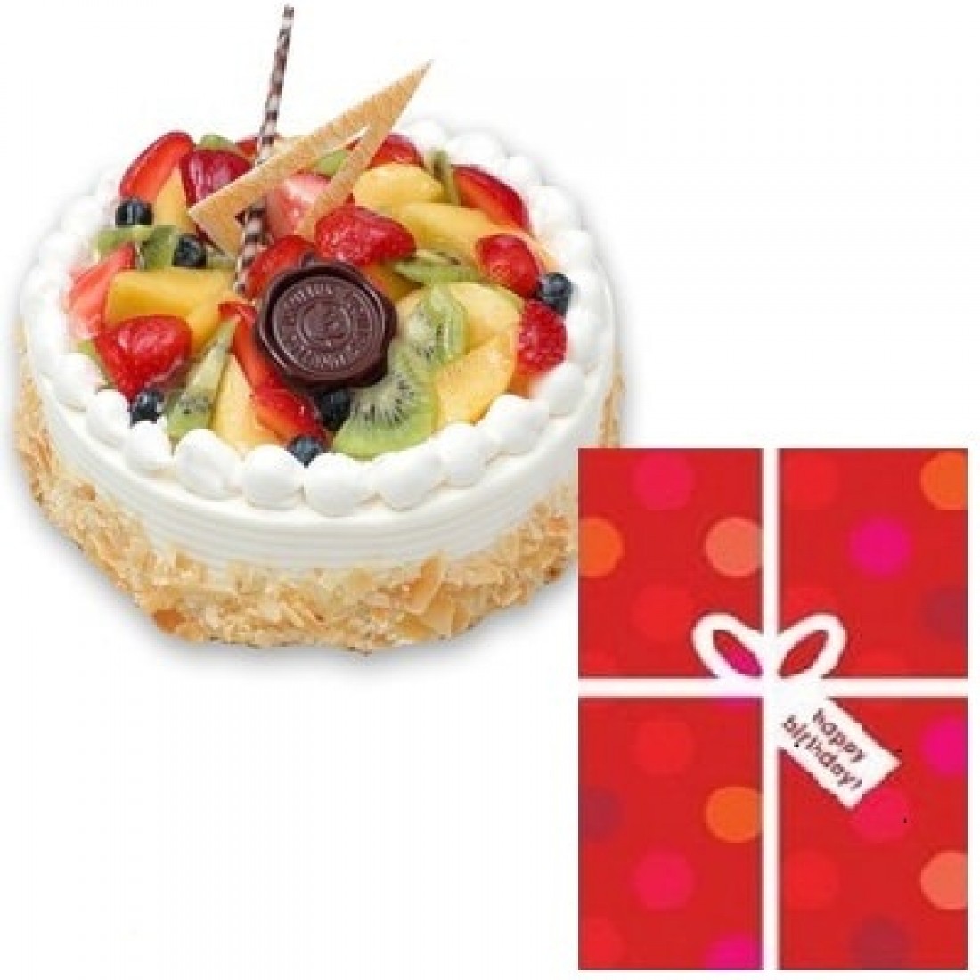 FRESH FRUIT CAKE DELIGHT & CARD