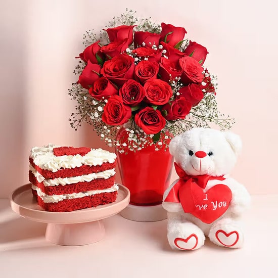 Red Roses Love Combo