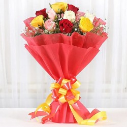 Mixed 10 Roses Bouquet